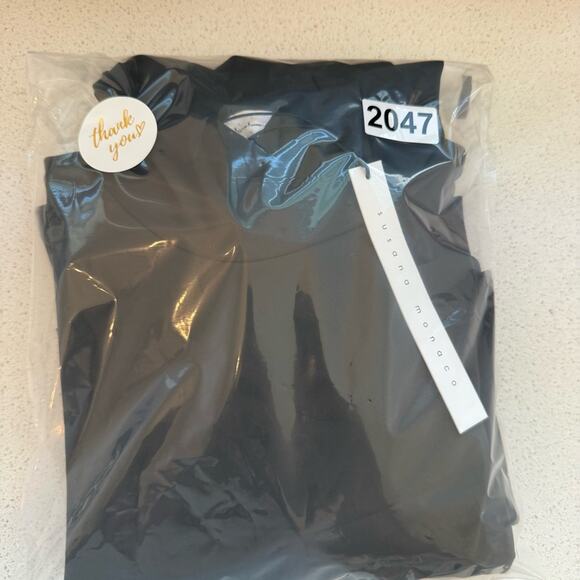 Susana Monaco Fit and Flare Mock Neck Dress - Picture 7 of 7